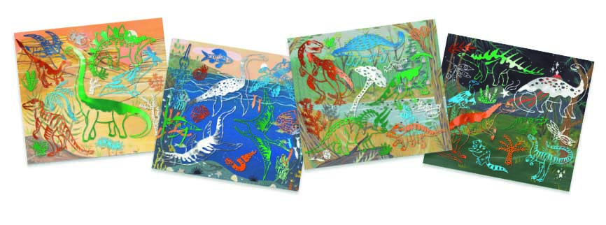 Художественные патчи металлизированные DJECO Динозавры (DJ09463)