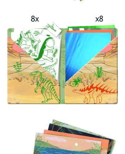 Художественные патчи металлизированные DJECO Динозавры (DJ09463)