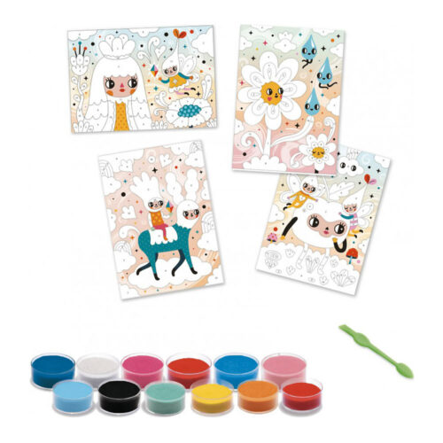 Художественный комплект рисование цветным песком DJECO Восхитительно мило (DJ08678)