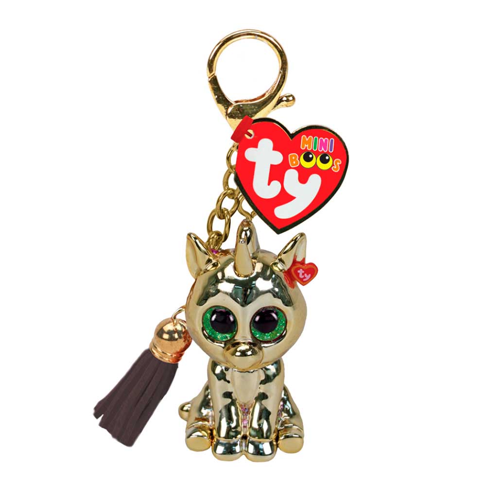 М&#8217;яка іграшка TY Mini Boos clip Єдиноріг GOLD (25051)