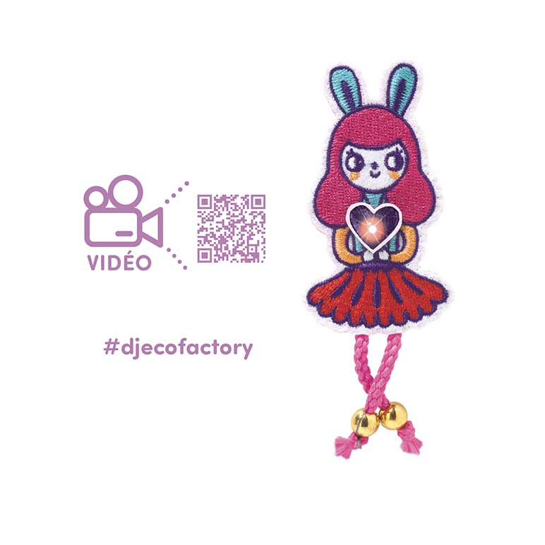 DJECO Creativity Kit Brooch Bunny Girl Factory E-textil (DJ09320)