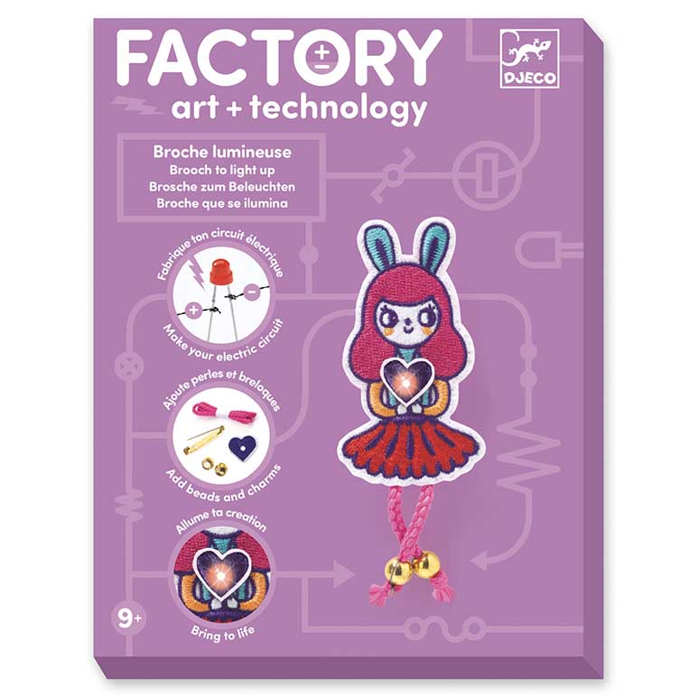 DJECO Creativity Kit Brooch Bunny Girl Factory E-textil (DJ09320)
