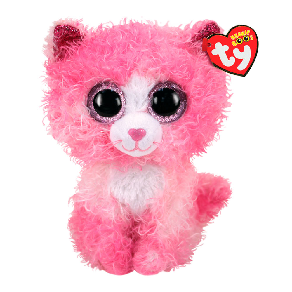 Мягкая игрушка TY Beanie Boo&#8217;s Розовый котенок Reagan 25 см (36479)