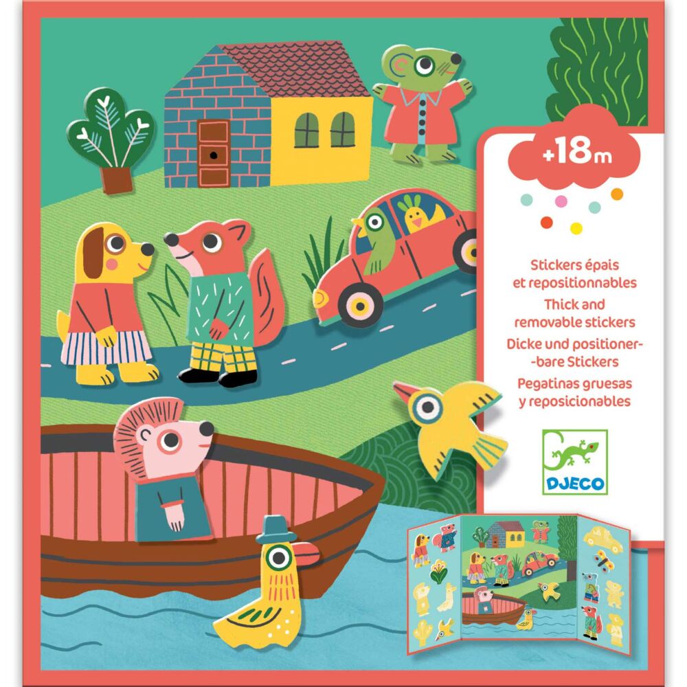 Набір для творчості DJECO з наліпками Тварини що переміщуються(DJ09071)