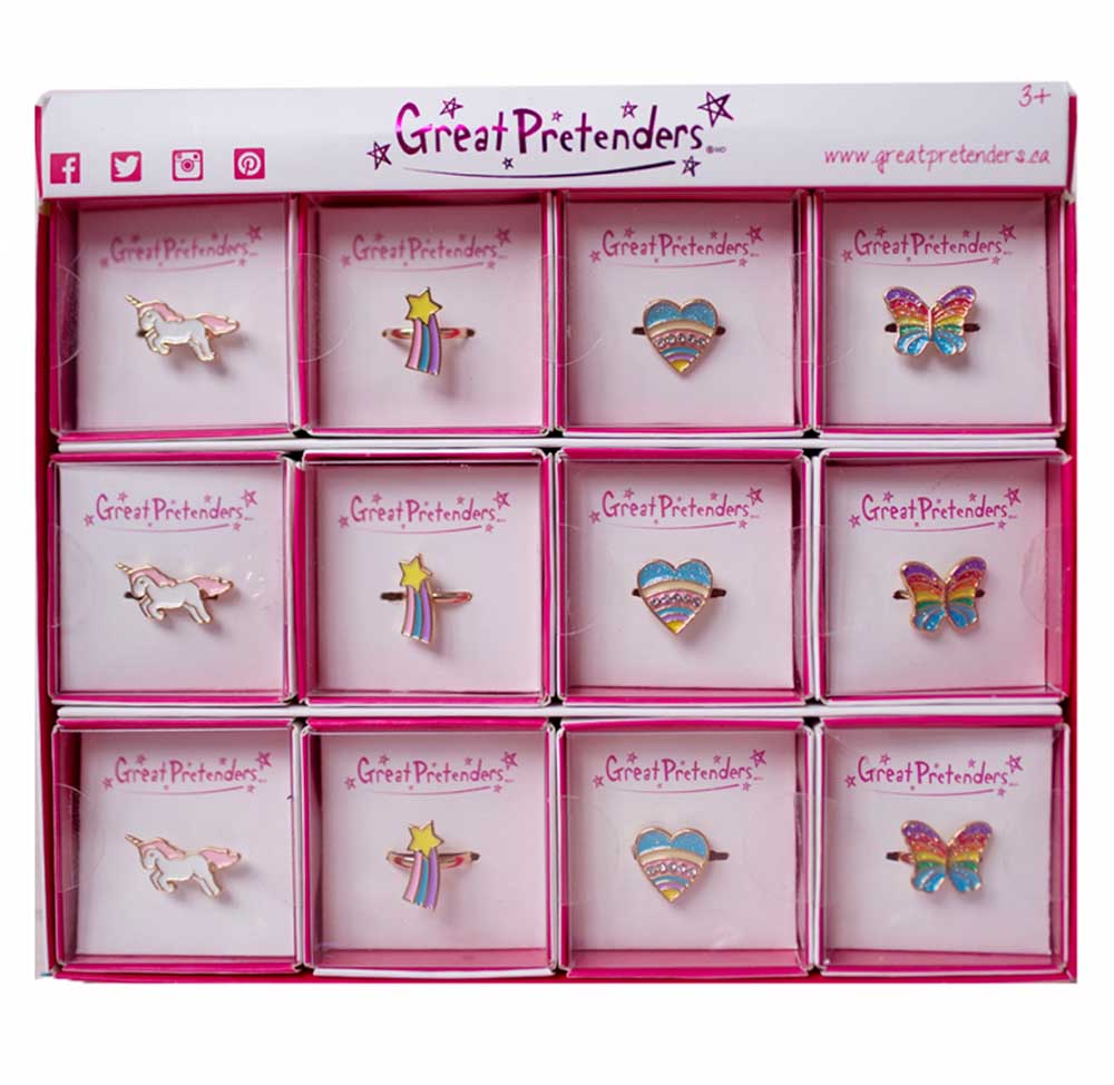 Assorted Great Pretenders Rings in Boxes (84516)