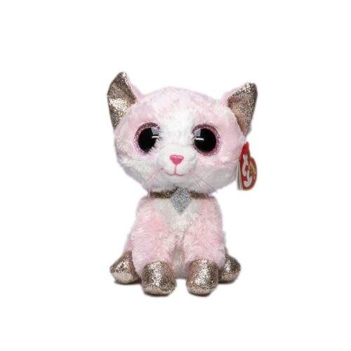 Мягкая игрушка TY Beanie Boo&#8217;s Розовый котенок FIONA 15 см (36366)