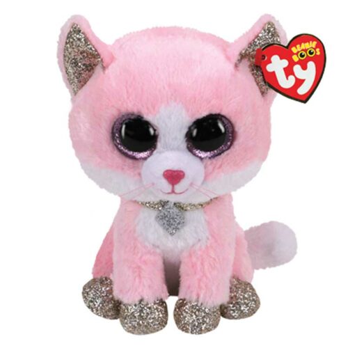 Мягкая игрушка TY Beanie Boo&#8217;s Розовый котенок FIONA 15 см (36366)