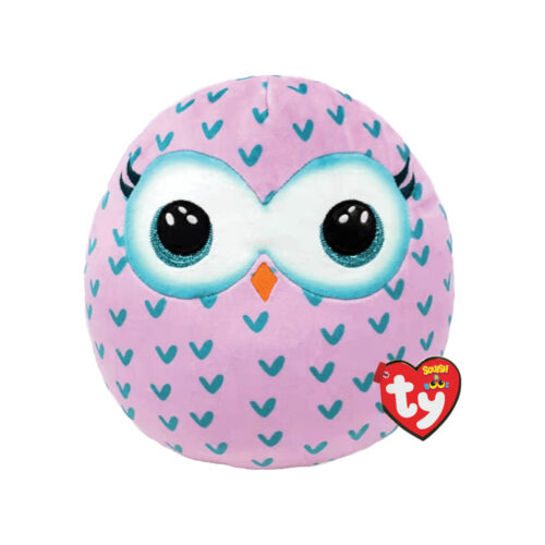 Подушка TY SQUISH-A-BOOS Сова WINKS (39317)
