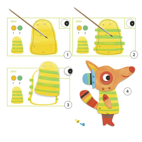 Набор для раскрашивания DJECO Семейка лисиц (DJ09897)