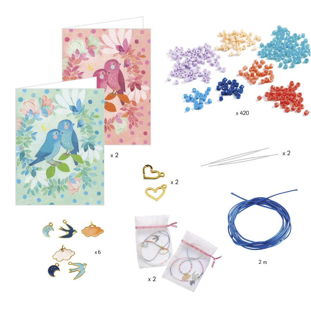 Набор для изготовления браслетов дружбы DJECO Птицы в небе (DJ00016)