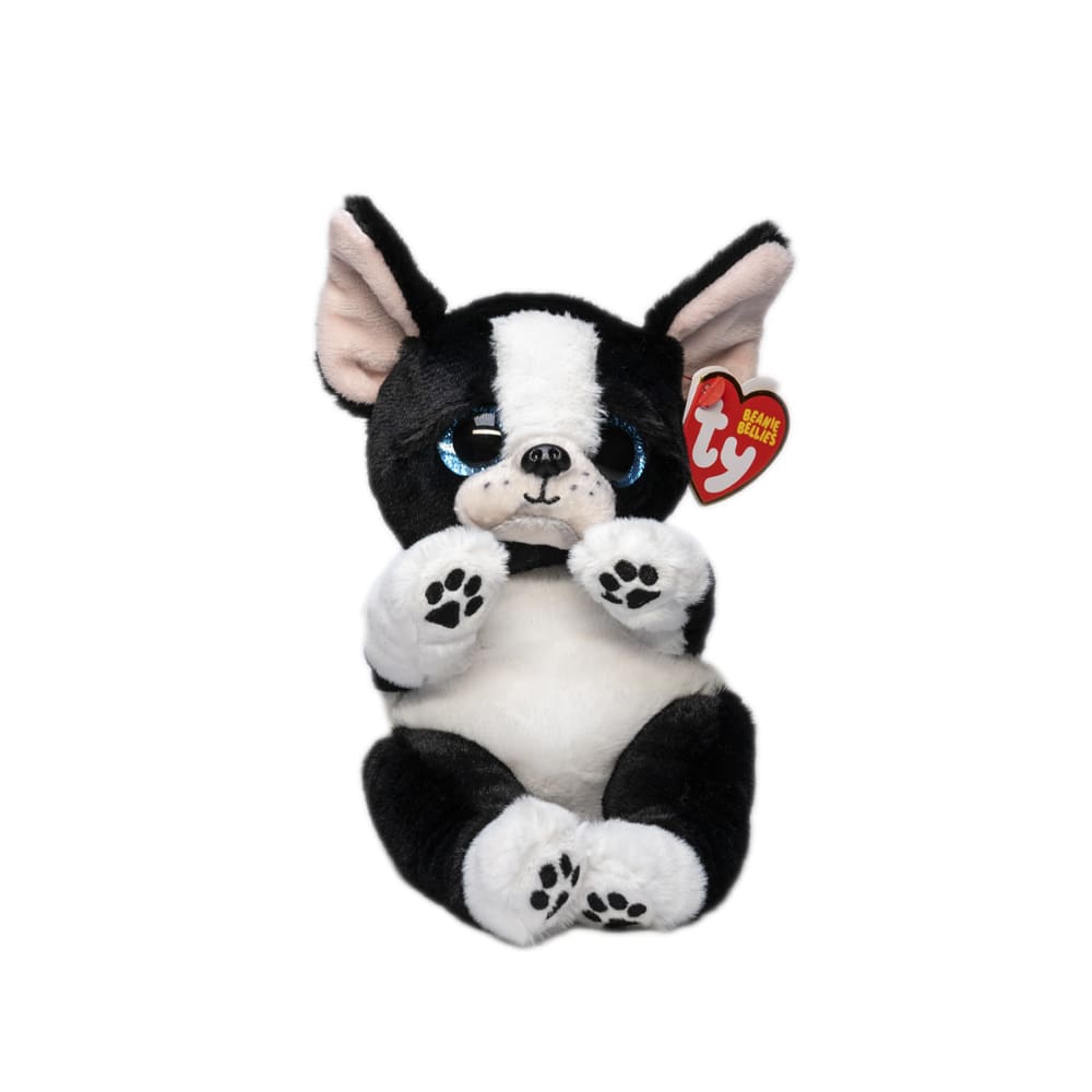 М’яка іграшка TY BEANIE BELLIES Чорно-білий песик TINK (41054)