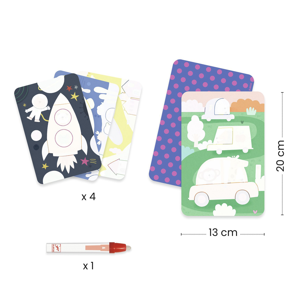 Художественный комплект для рисования водой DJECO В море, в небе, на земле (DJ09074)