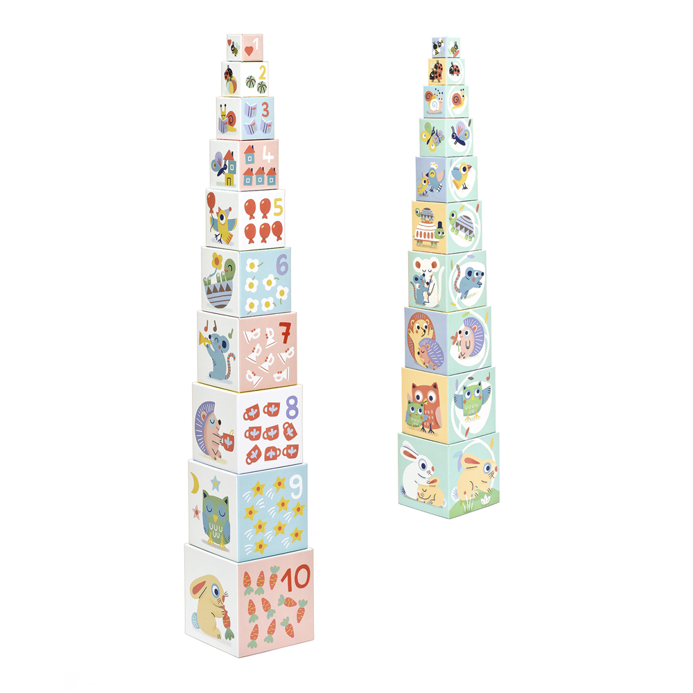 Djeco pyramid cubes “Cute animals” (DJ06103)