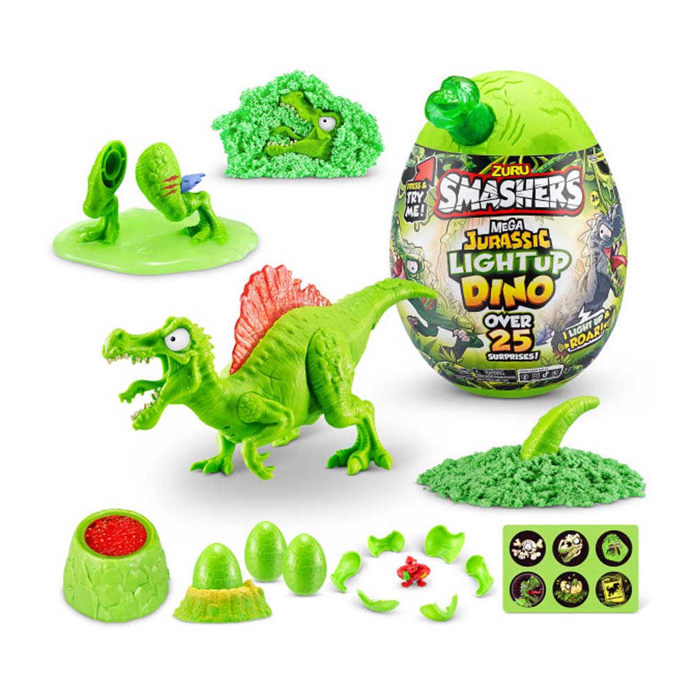 Игрушка в наборе с аксессуарами SMASHERS Jurassic Спинозавр (74108A)