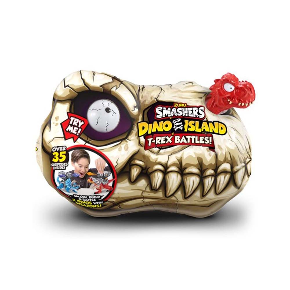 Іграшка у наборі з аксесуарами SMASHERS Dino Island ЧЕРВОНИЙ ДІНО ЧЕРЕП (74102A)