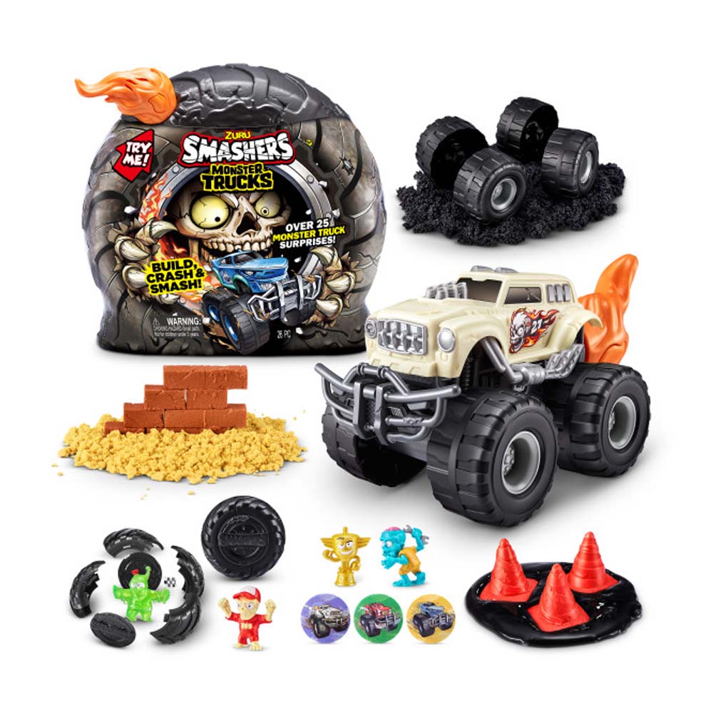 Игрушка в наборе с аксессуарами SMASHERS Monster Wheels СКАЛЛ ТРЕК (74103B)