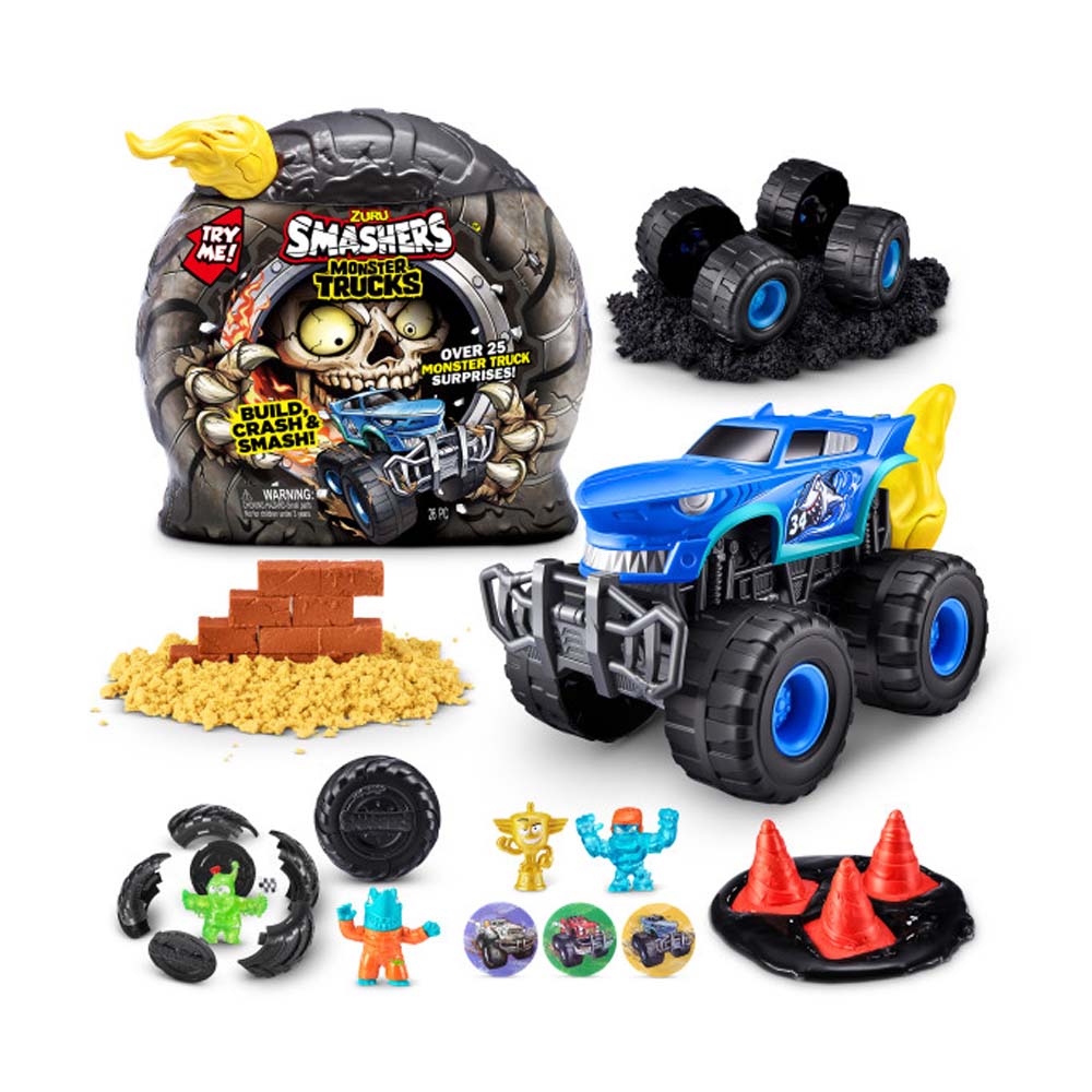 Игрушка в наборе с аксессуарами SMASHERS Monster Wheels ШАРК ТРЕК (74103D)
