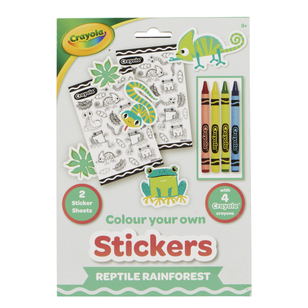 Crayola Coloring Stickers Reptiles in the Rainforest with Crayons (15754-A)