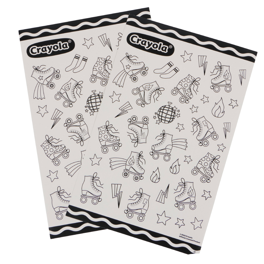 Crayola Roller Disco Coloring Stickers with Crayons (15754-B)