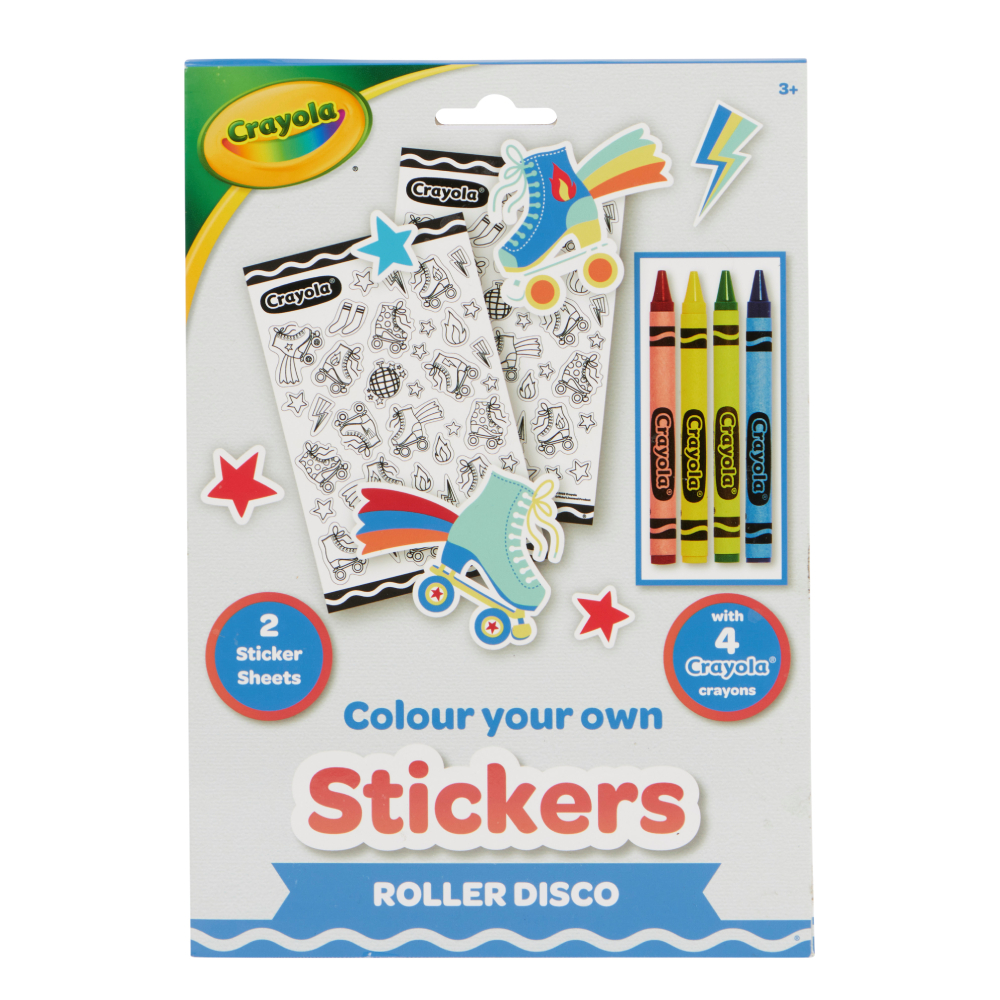 Crayola Roller Disco Coloring Stickers with Crayons (15754-B)