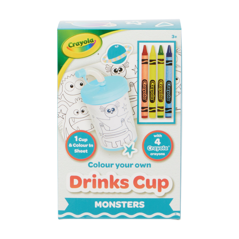 Стаканчик-раскраска Crayola «Монстры» с карандашами (15765-A)