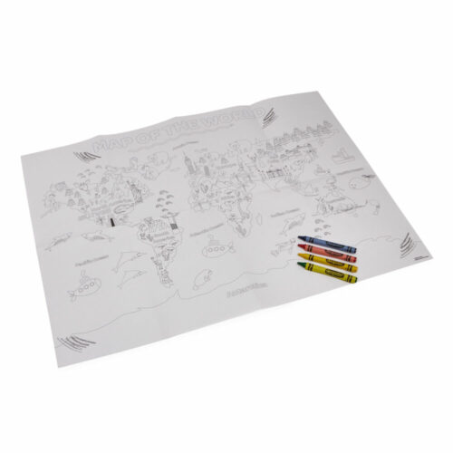 Coloring Book Crayola “World Map: Around the World” with crayons (15693)