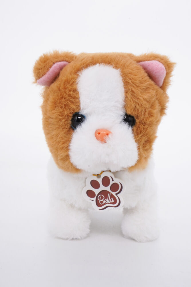 Pugs at Play Interactive Toy White and brown kitten “BELLA” (ST-PAP07)