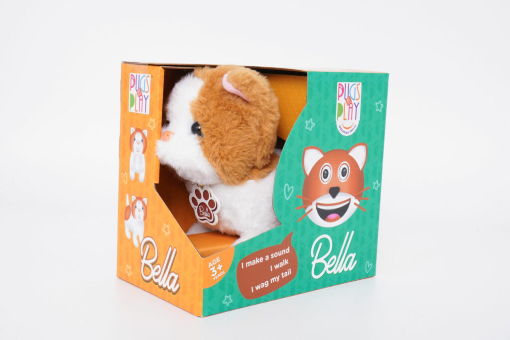 Pugs at Play Interactive Toy White and brown kitten “BELLA” (ST-PAP07)