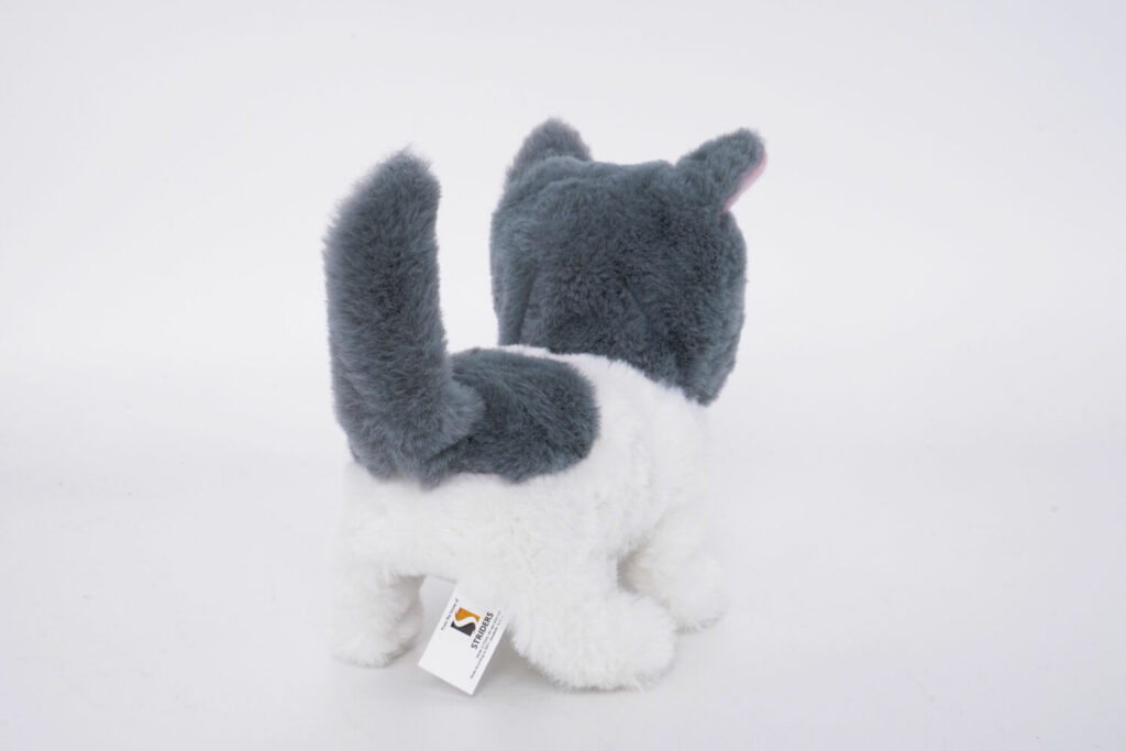 Pugs at Play Interactive Toy Gray and white kitten “SASHA” (ST-PAP08)