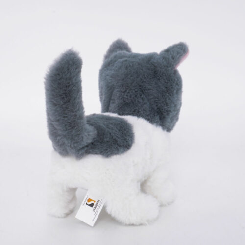 Pugs at Play Interactive Toy Gray and white kitten “SASHA” (ST-PAP08)
