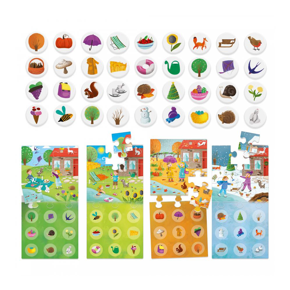 Развивающий пазл HEADU Лото 4 сезона (MU53672)