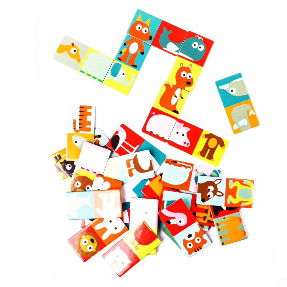 Игра DJECO детское домино Сложи животное (DJ08165)