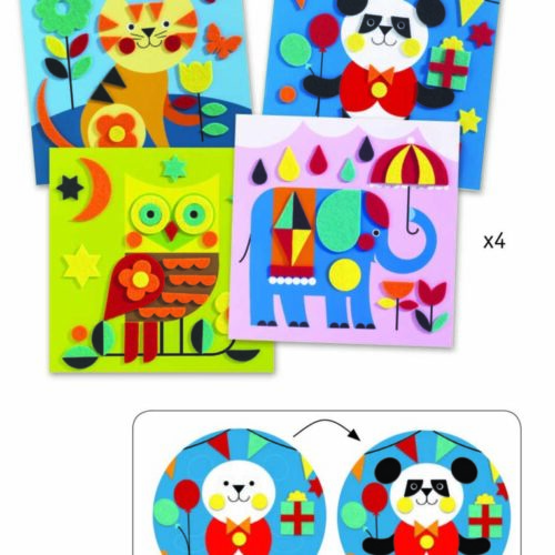 Художественный комплект аппликация DJECO Мягкие существа (DJ09863)