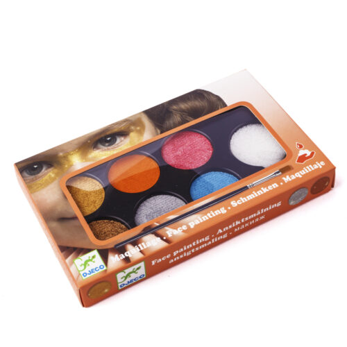 Грим для обличчя DJECO палітра 6 кольорів Металік (DJ09232)