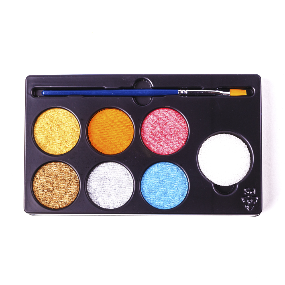 Грим для обличчя DJECO палітра 6 кольорів Металік (DJ09232)