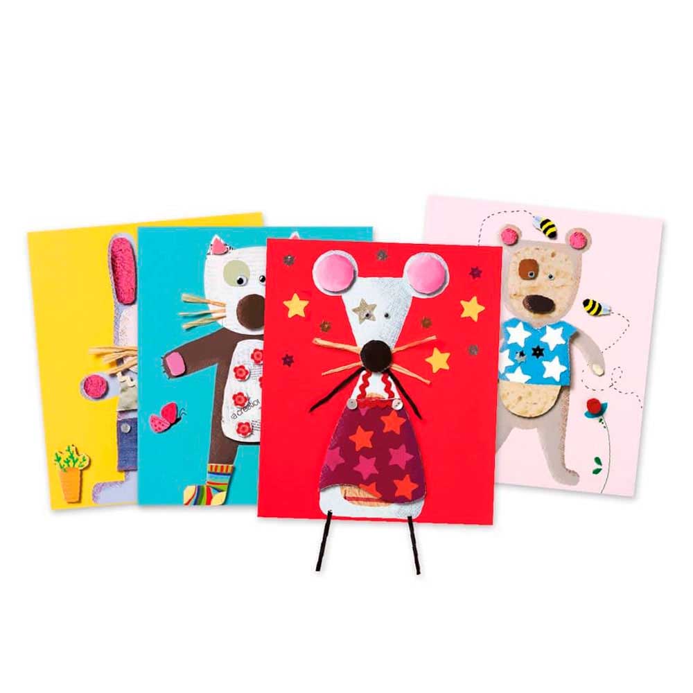 Художній комплект DJECO Колаж для самих маленьких 4 фігурки(DJ08664)