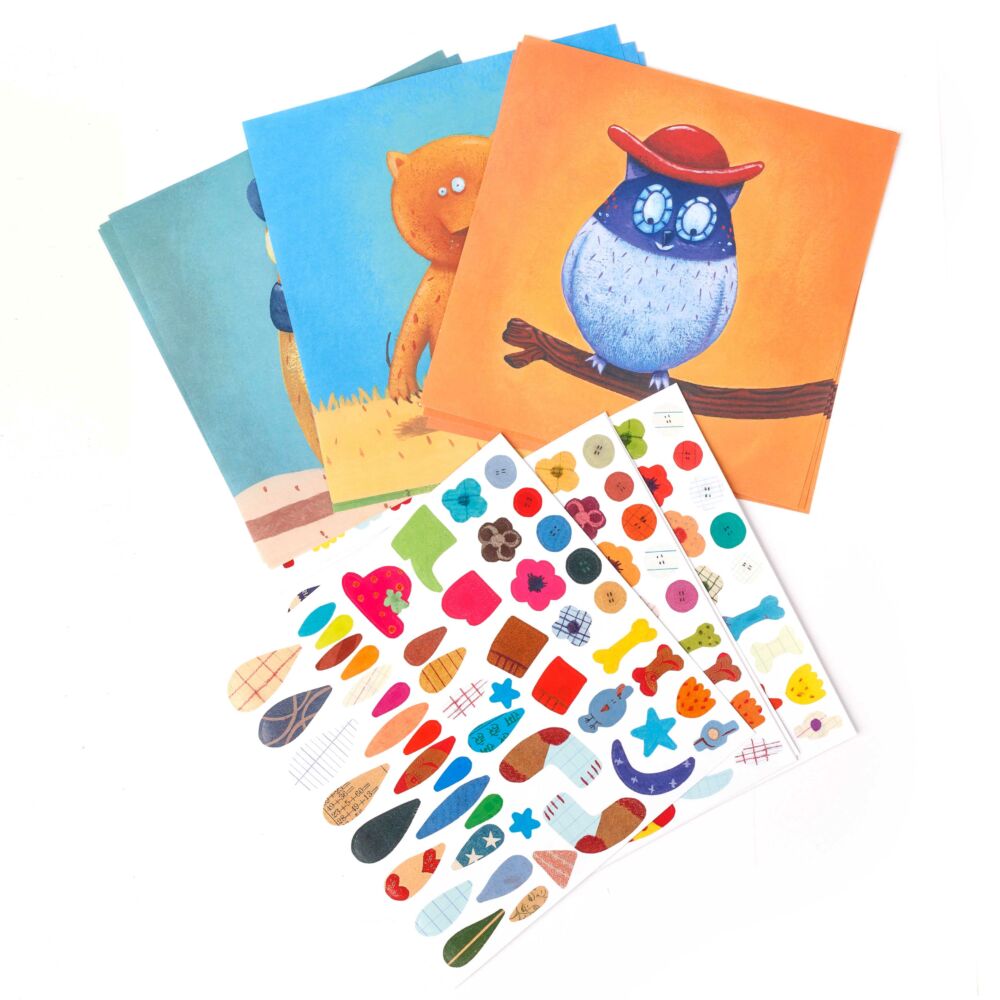 Набір наклейок DJECO для аплікації Створи тварину (DJ08932)