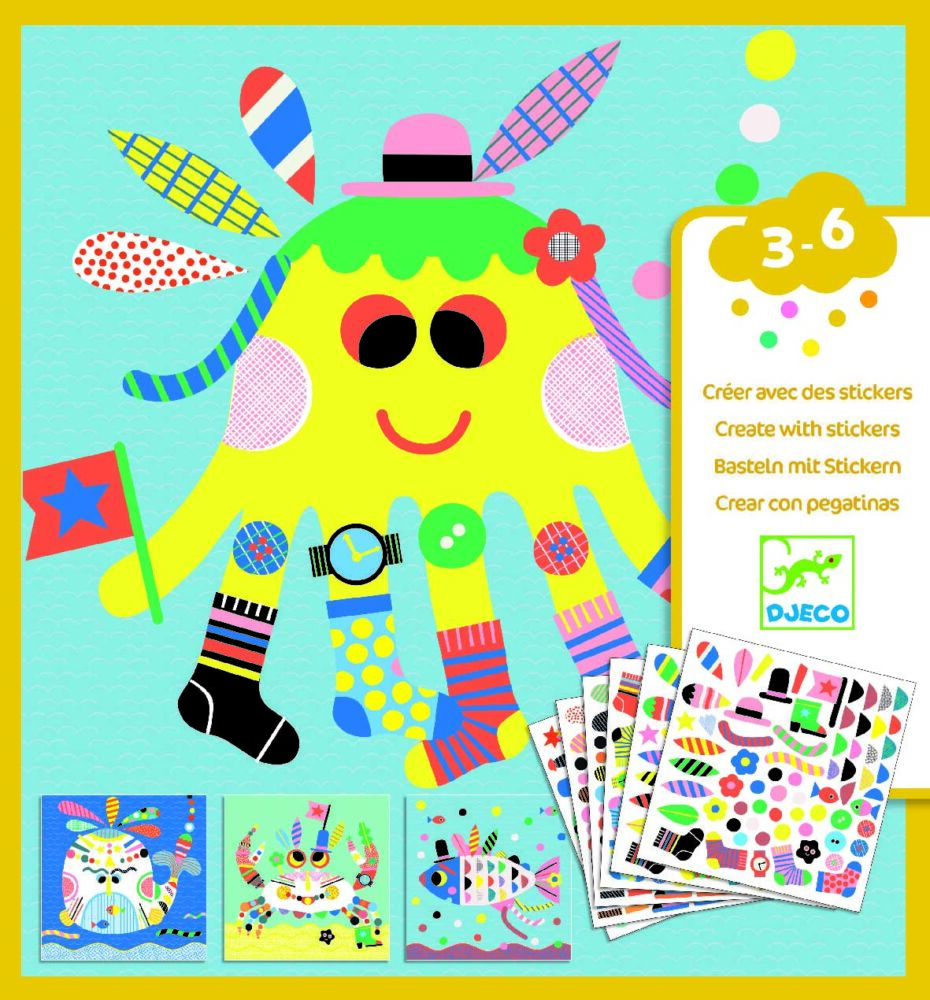 Художественный комплект DJECO с наклейками Маринс (DJ08931)
