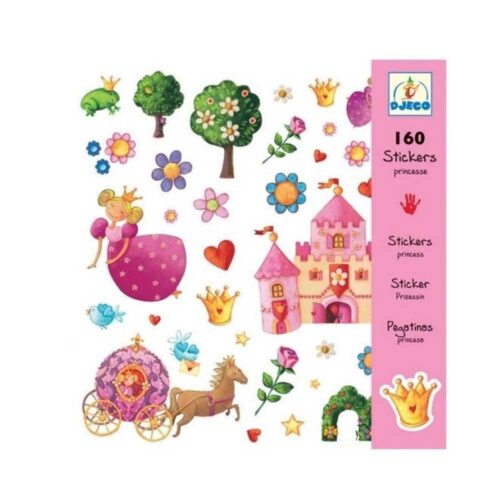 DJECO stickers set 160 pcs. Princess (DJ08830)