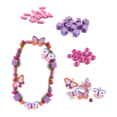 DJECO Wooden Bead Creativity Kit Butterflies (DJ09810)