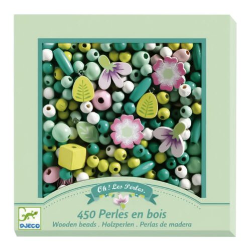 DJECO Creativity Kit with Wooden Beads Flowers (DJ09808)