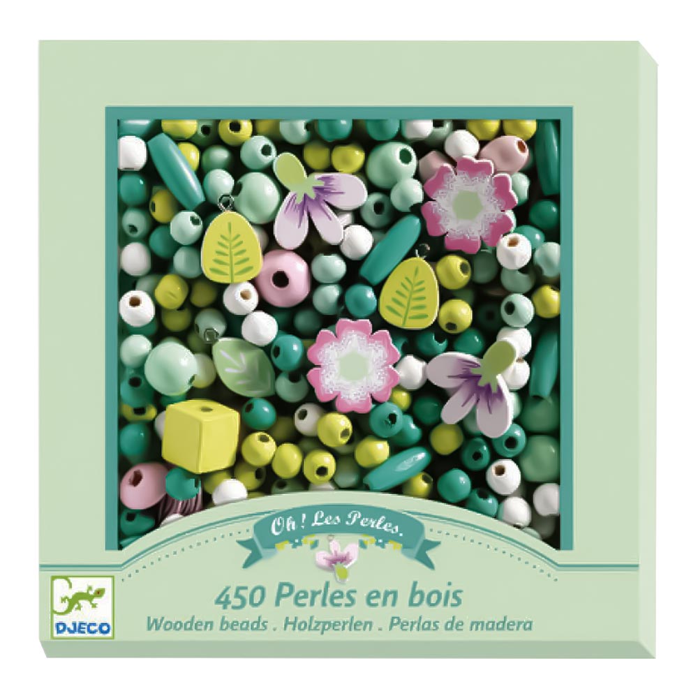 DJECO Creativity Kit with Wooden Beads Flowers (DJ09808)
