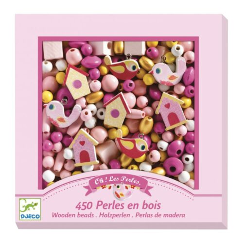 Набір для творчості DJECO з дерев&#8217;яними намистинами Пташки (DJ09809)