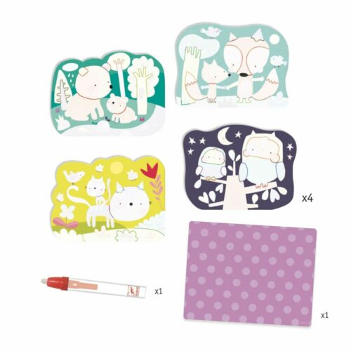 Художественный комплект DJECO для рисования водой Что спрятано в лесу (DJ09064)