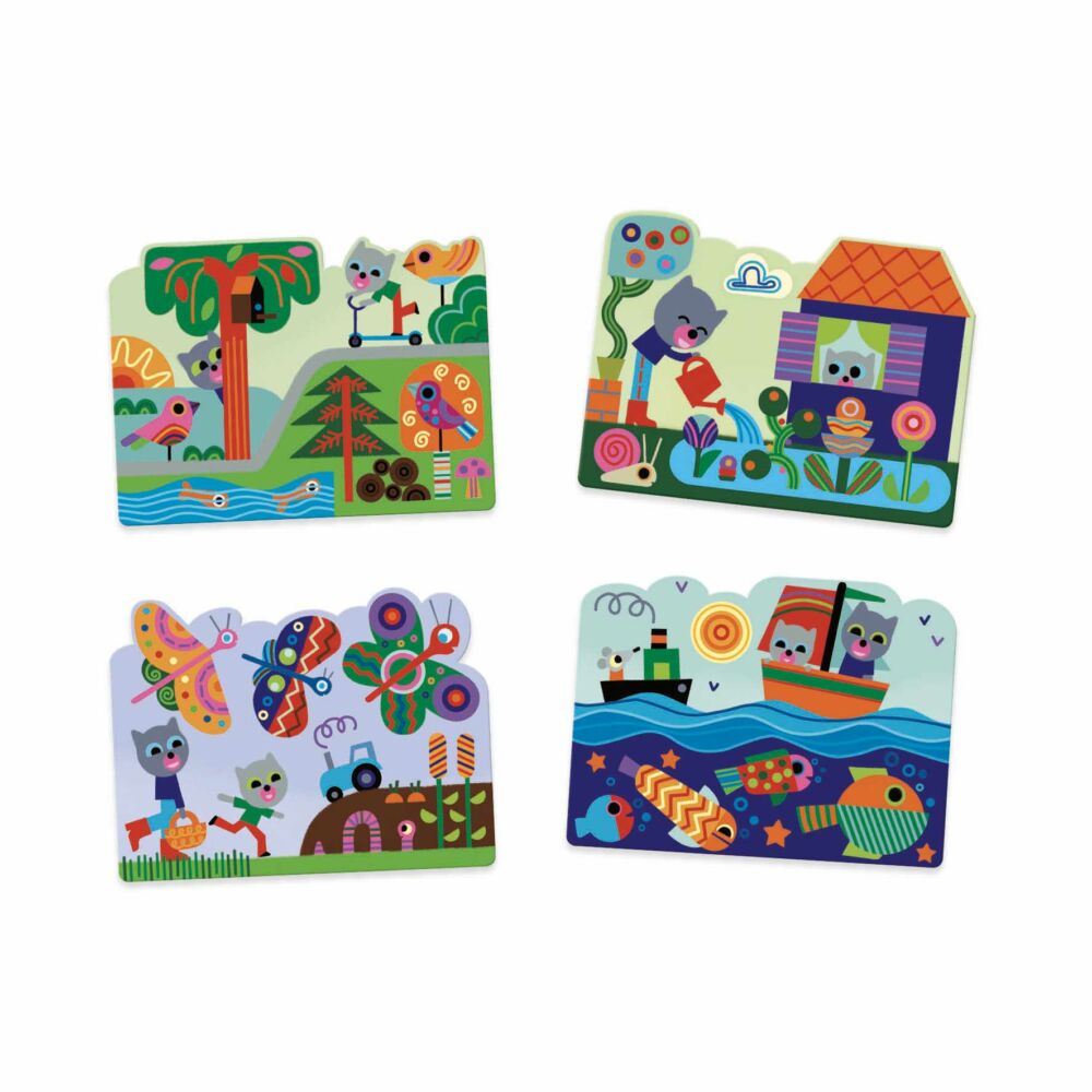 Художественный комплект DJECO для рисования водой Что спрятано в саду (DJ09063)