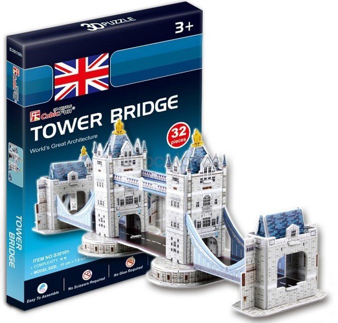 3D puzzle-constructor CubicFun Tower Bridge mini series (S3010h)