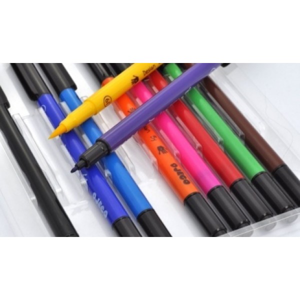 DJECO felt-tip brush set, double-sided Classic (DJ08800)