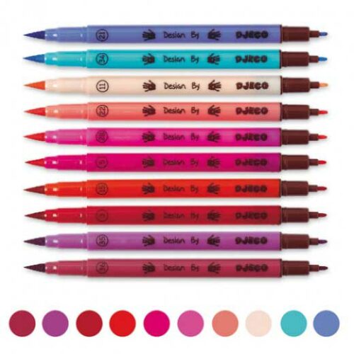 Набор DJECO фломастеры-кисти двухсторонние Девушки (DJ08802)