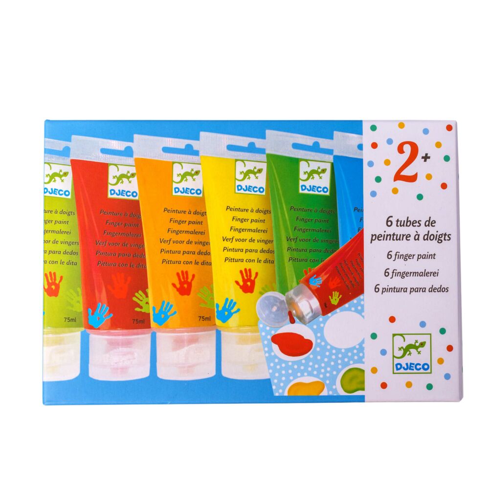 DJECO Set Finger paints, 6 colors (DJ08860)