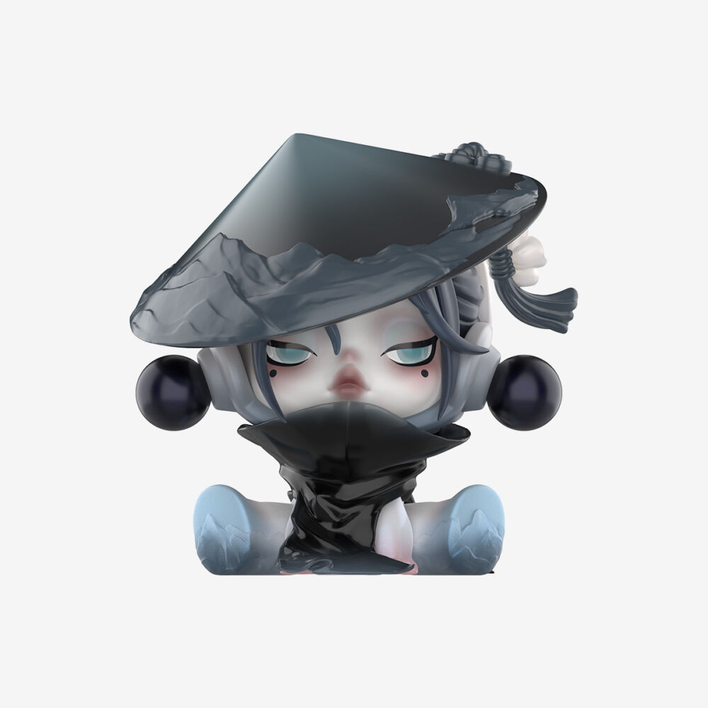 POP MART surprise toy with collectible figure SKULLPANDA The Ink Plum Blossom series (SPB-01)